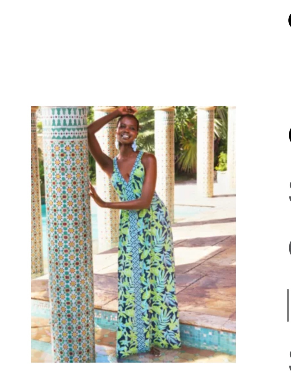NWT Lilly Pulitzer Navy & Lime Leaf-Print Racerback Maxi Dress